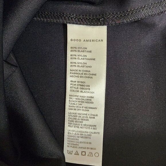 Nwot Good American Size 4/XL Black Scuba Tank Square Neck Bodysuit Women's - Picture 12 of 13